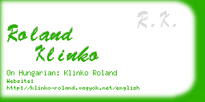 roland klinko business card